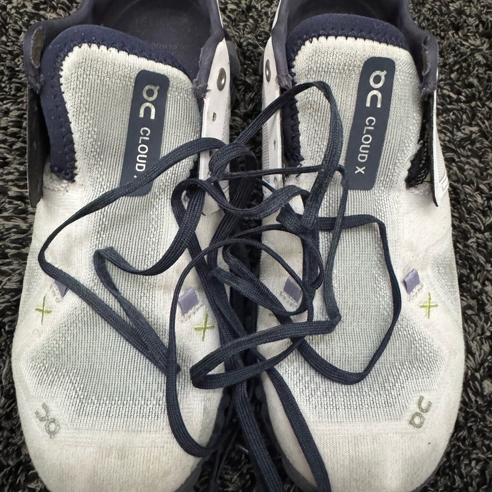 On Running Cloud X Athletic Shoes - White and Navy